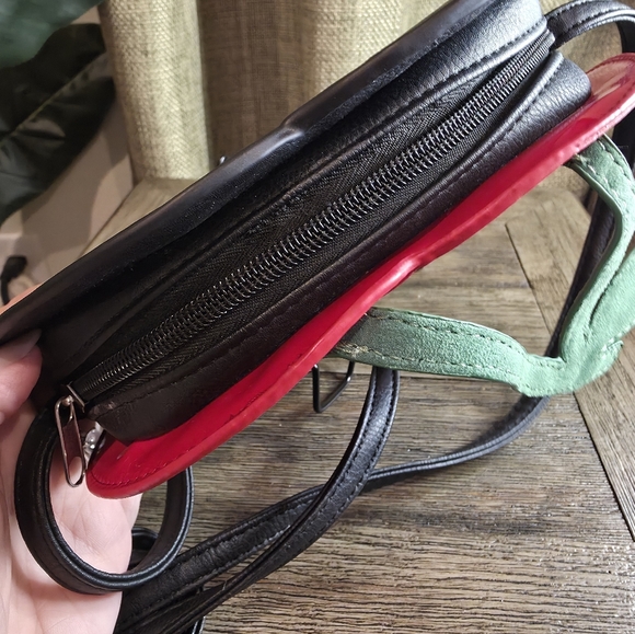 Cherry Crossbody Bag in Red with Green Stem - Picture 3 of 6